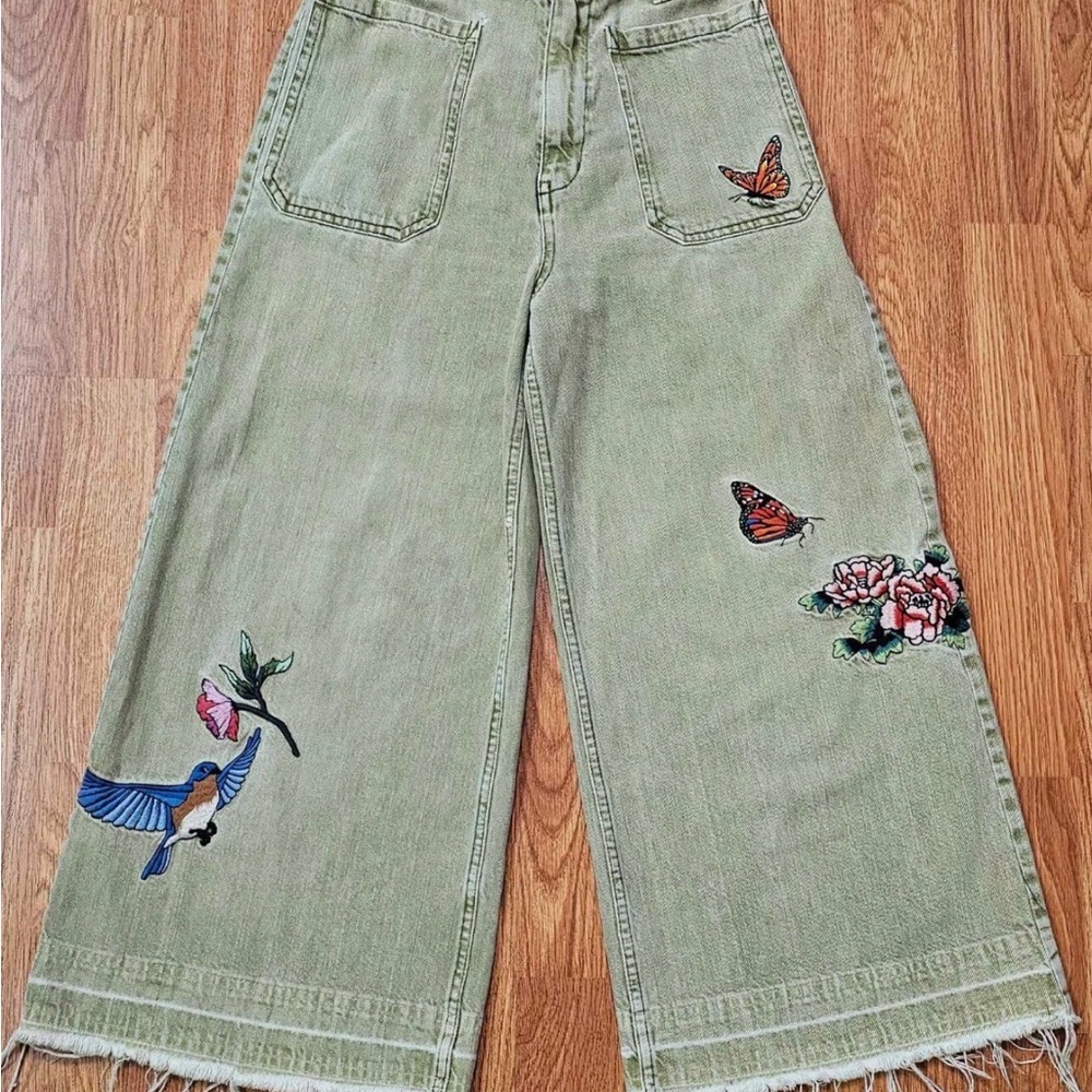 Free People Super Rare Dusk Jeans in Olive Green size 30, very rare in this size - Picture 8 of 11